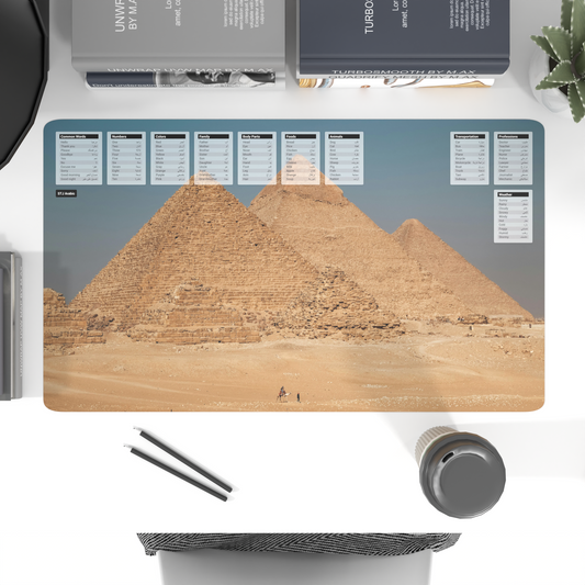 XXL Arabic Desk Mat – 100 Essential Arabic Words & Phrases for Easy Learning | Perfect for Language Lovers