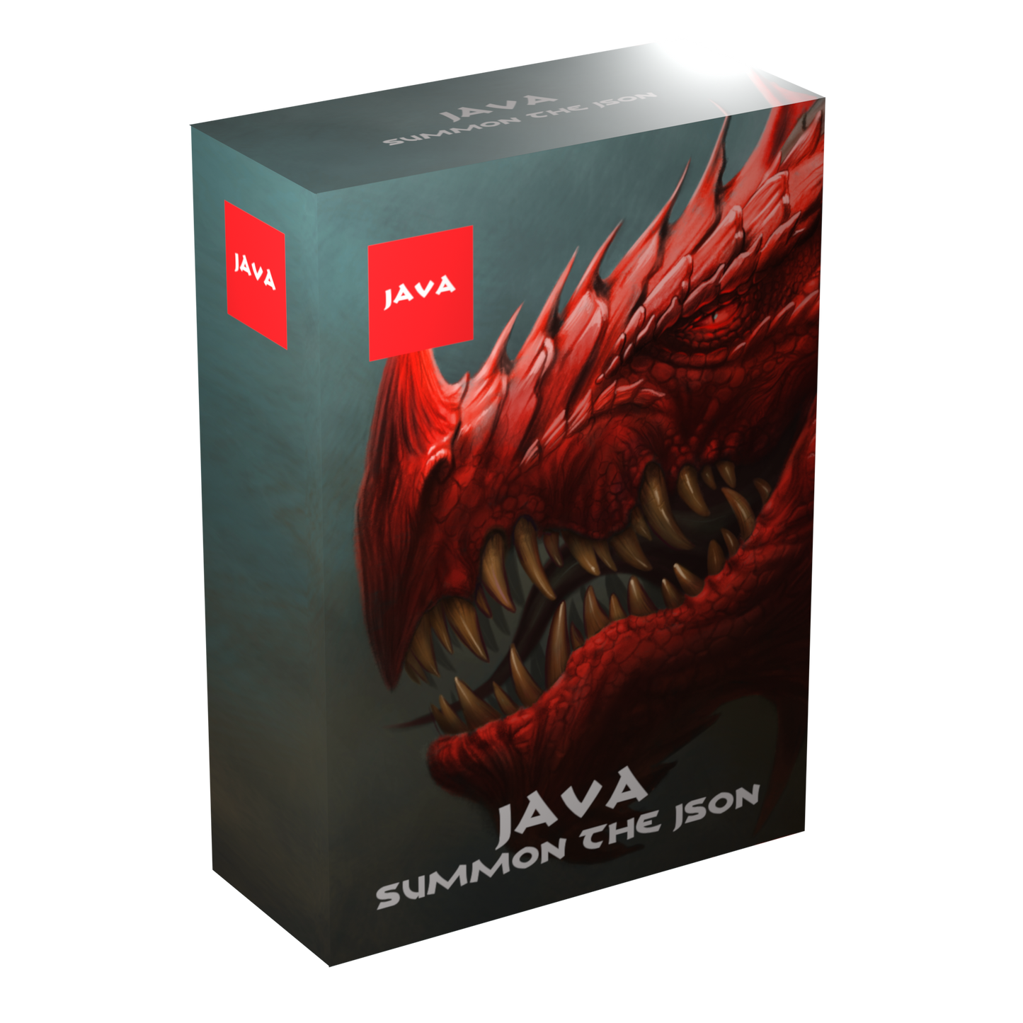 Front view of the Java flashcards box