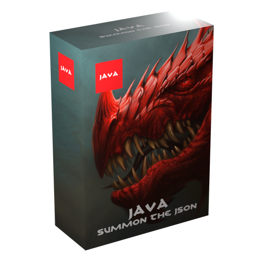 Front view of the Java flashcards box