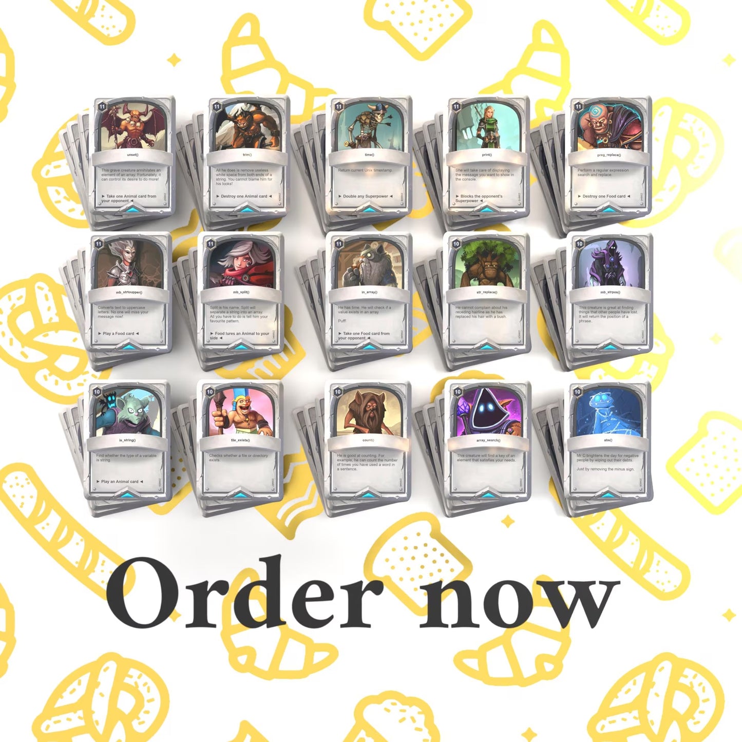 65 PHP flashcards displayed with "order now" text